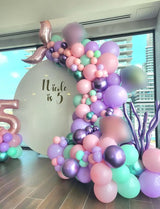 Mermaid Balloons - 12Inch Purple Pink Green Blue Balloons Glitter