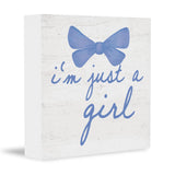 CUANFDDSF Trendy Blue Bow Coquette Room Decor Wooden Box Sign,