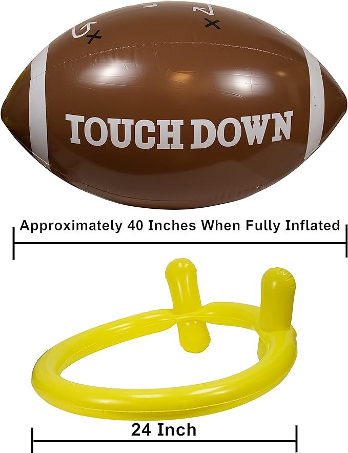 40 Giant Jumbo Inflatable Football with Tee Set for Football Party