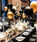 Black and Gold Balloons, 60 Pcs 12 Inch Graduation Balloons, Metallic