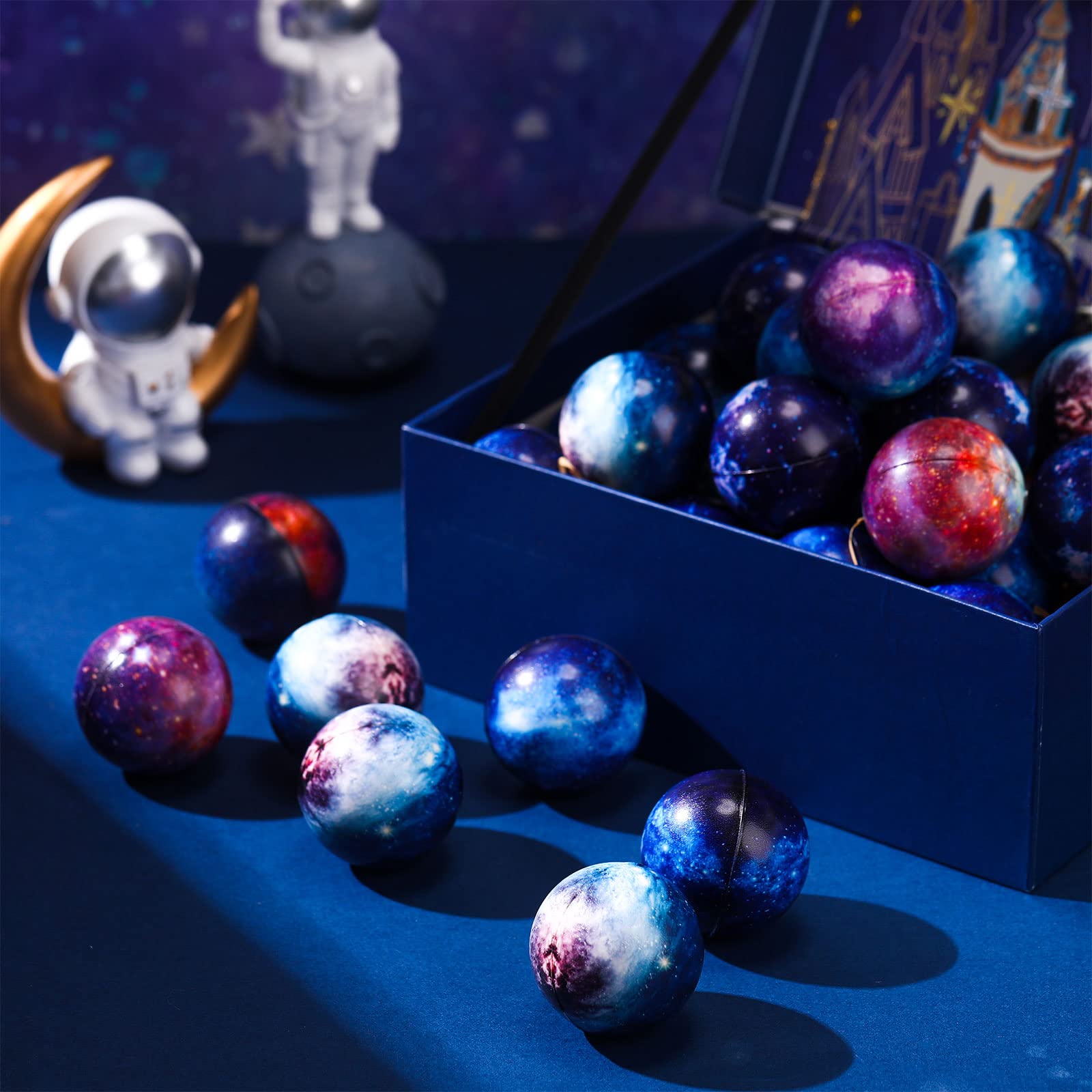 120 Pcs Galaxy Stress Ball Bulk for Kid Adult Squeeze 2 Inch