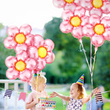 Charnoel 12 Pcs Light Pink Flower Balloon Huge Aluminum Foil Pastel