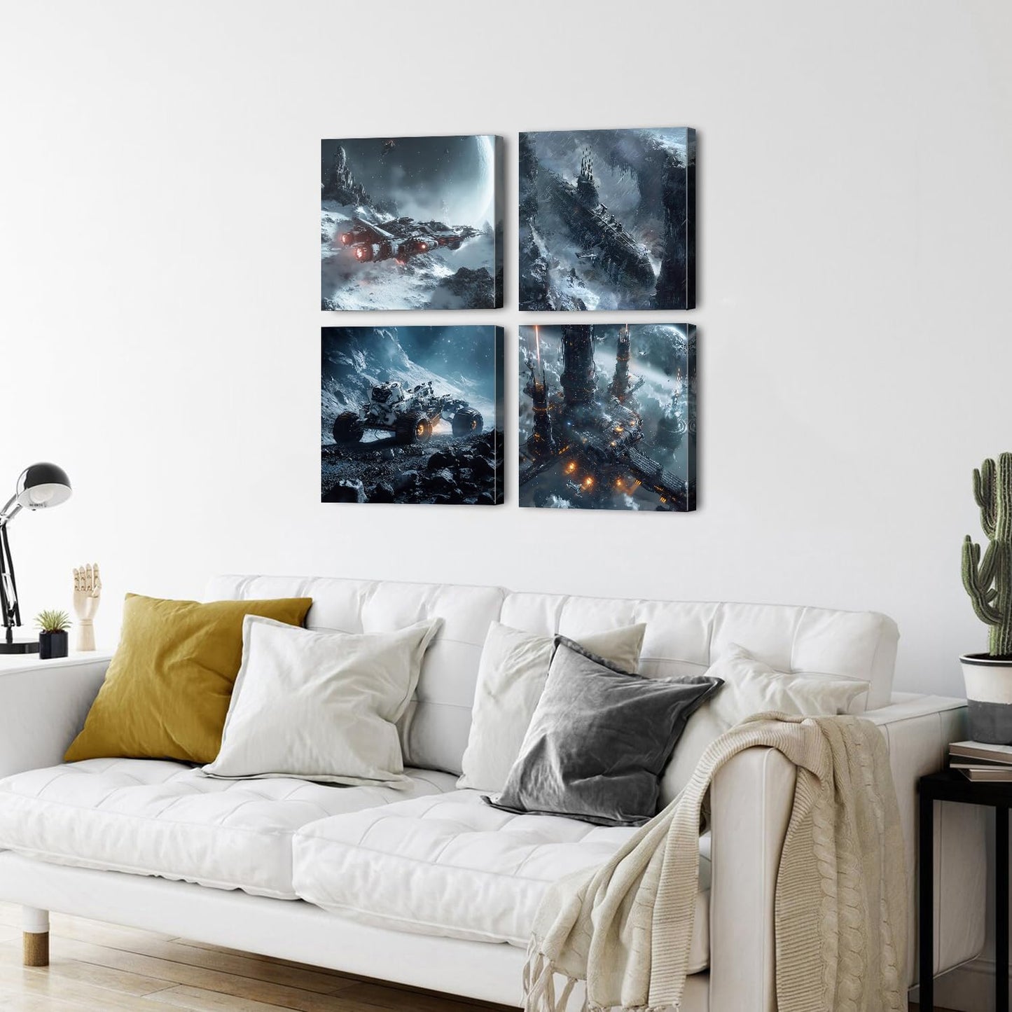 Galaxy Canvas Wall Art Outer Space Prints Painting Astronaut Wall
