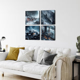 Galaxy Canvas Wall Art Outer Space Prints Painting Astronaut Wall