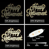 Happy Retirement Neon Sign Dimmable Led Signs USB Neon Light Sign