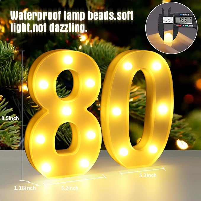 80th Birthday Decorations for Women Men Happy 80 Birthday