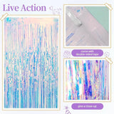 157Pcs Mermaid Balloons Garland Arch Kit with Fringe Curtain for