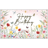 Avezano Wildflower Birthday Backdrop Girls Floral Birthday Banner