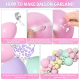 Amandir 153pcs Pastel Balloons Garland Arch Kit, Different Sizes 18