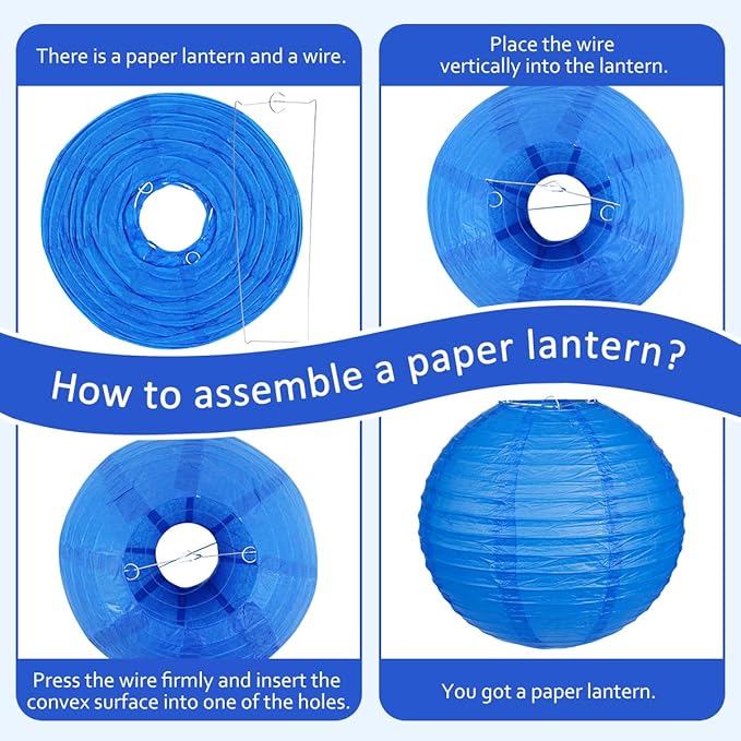 Paper Lanterns Party Decorations, Round Hanging Paper Lanterns