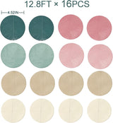 205 Ft Sage Green Dusty Rose Pink Khaki Beige Circle Dot Backdrop