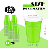 120 pcs 16 oz Green plastic cups st. patrick's day Plastic Cups Green