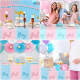 3PCS Plastic Gender Reveal Tablecloths Gender Reveal Party Supplies