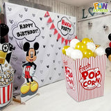 Fun Express Giant Popcorn Box Prop 3D Cardboard Stand Up Movie Night