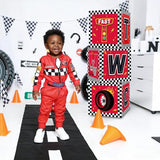 Race Car 2nd Birthday Party Supplies Red Yellow Black Balloon Box