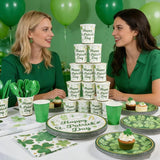 St Patrick's Day Disposable Tableware for 25 Guests Irish Themed
