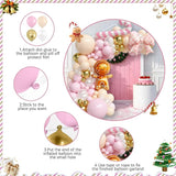 Christmas Balloon Arch Kit 120 PC Pink and Gold Balloon Arch