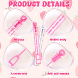 Rotatingpals 32 Pcs Pink Bow Bubble Wands Cute Bubbles Party Favors