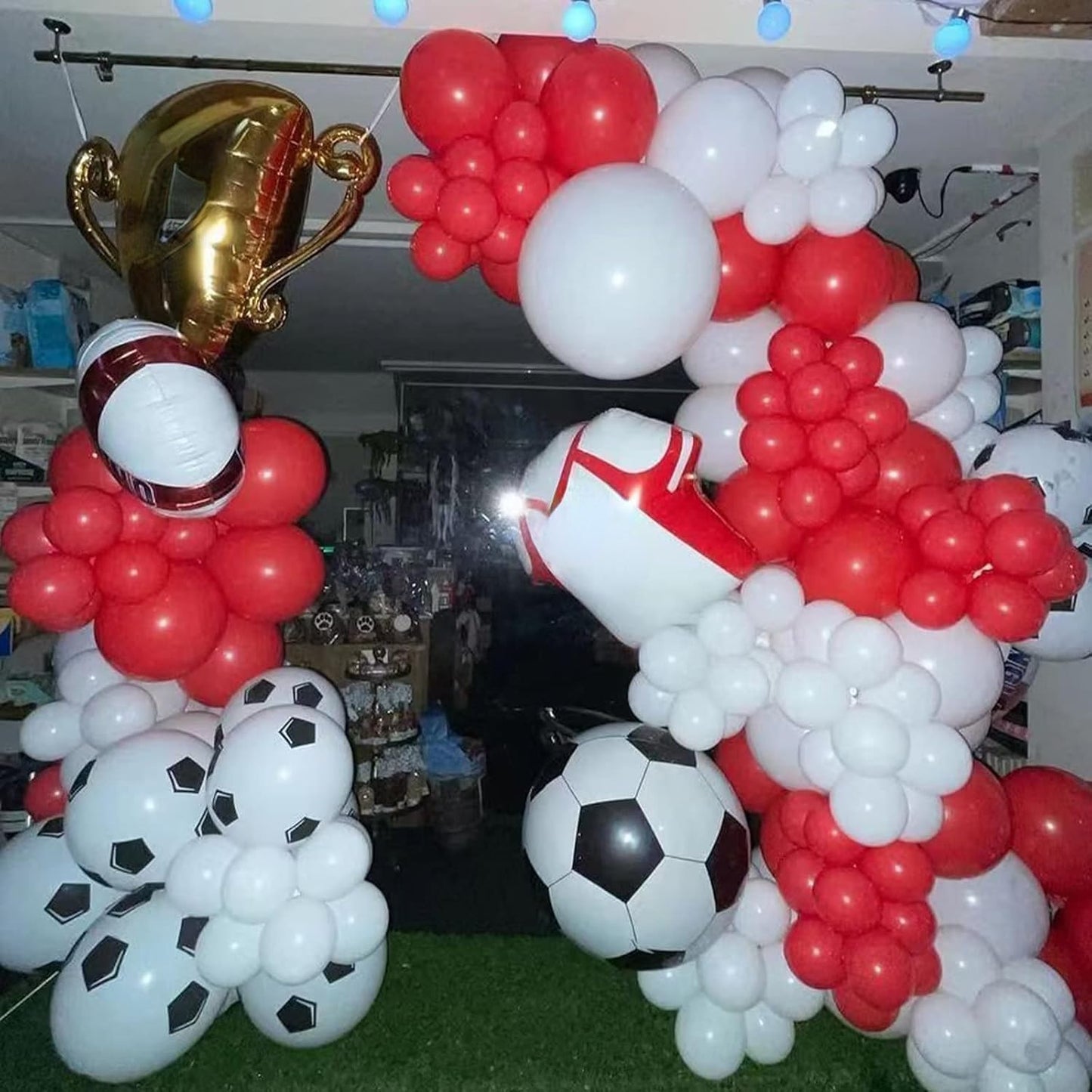 Red and White Balloon Arch Kit, Red and White Balloon Garland Kit, Red