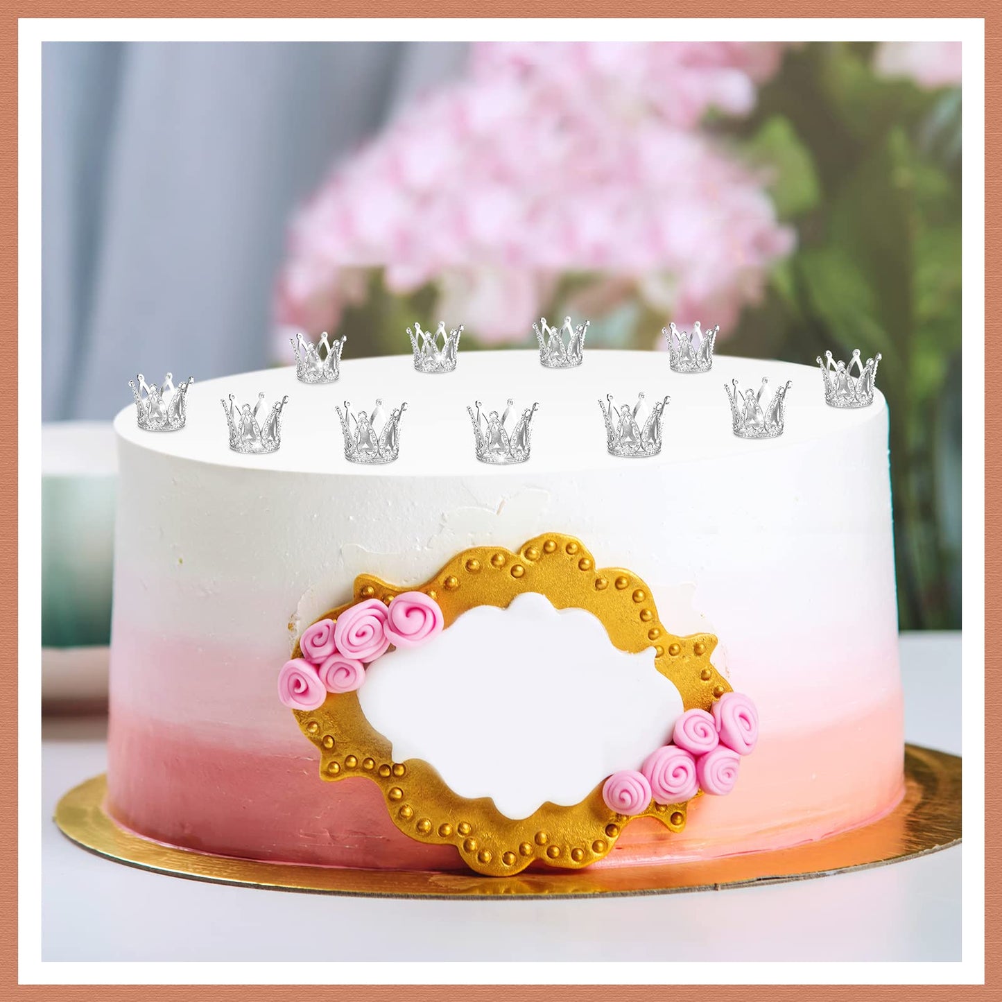 12 Pcs Crown Cake Topper Mini Baby Crown Tiny Queen Small Alloy
