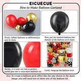 Casino Balloons Arch Kit - Latex Balloons, Dice Boxes, Full Deck of