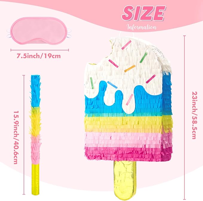 Ice Cream Piñata Sweet Summer Birthday Party Decorations Kids