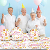 96Pcs Retirement Party Supplies Happy Retirement Plates and Napkins