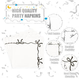 CANREVEL 96 PCS Black Bow Party Plates Serve 24, Bow Plates and