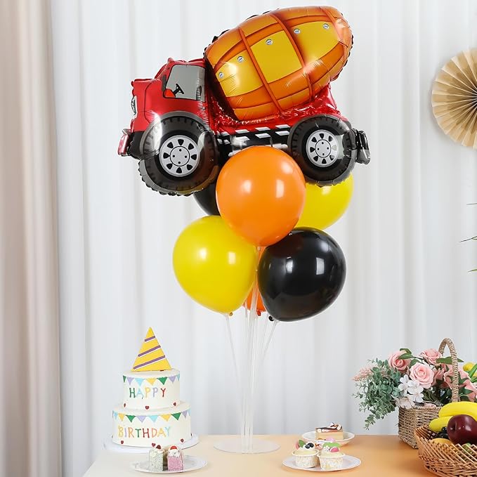 Construction Party Balloons Stand Kit 2 Sets with 2 Construction