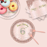 24 Sets 6th Rose Gold Birthday Party Decrations for Girls 6 Birthday