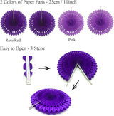 ZERODECO Party Decoration, 21 Pcs Purple and Lavender Hanging Paper