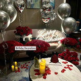 CODE FLORIST 2200 PCS Dark-Red Silk Rose Petals for Romantic