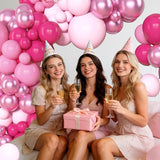 Amandir 153 Pcs Pink Balloon Arch Garland Kit, Different Sizes 18 12