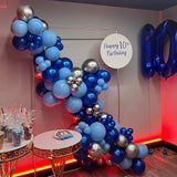YMSZ Blue and Silver Balloons, 67pcs 12 Inch Navy Blue Balloon
