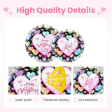 Valentines Day Party Decorations Black Happy Valentine's Day Plates