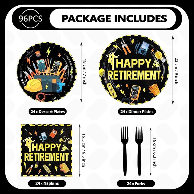 96Pcs Electrician Retirement Party Decorations Power Electrician