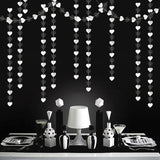 Black White-Silver Party-Decoration Heart Garland - 52ft 21st Men