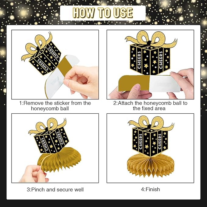 80th Birthday Decorations for Men Women - 9pcs 80th Birthday Party