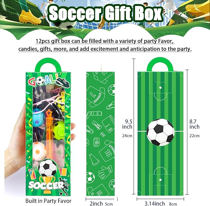 158Pcs Soccer Party Favors 12 Guests Set Soccer Goodie Bag Stuffers