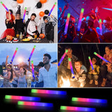 Blu7ive 70pcs Foam Glow Sticks,Glow Sticks Bulk,3 Flashing Modes for