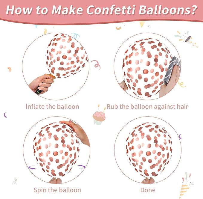 Dusty Blush Pink Balloons, 12 Inch Retro Pink Metallic and Rose Gold