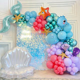 Mermaid Balloon Garland Kit 125pcs Under The Sea Balloons Mermaid