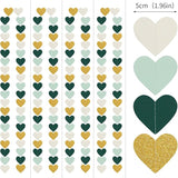 Sage-Green Mint Beige-Gold Love-Heart Garland - 52Ft Rustic Wedding