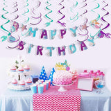 Mermaid Happy Birthday Banner Little Mermaid Theme Birthday