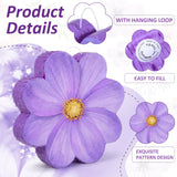 Aoriher Daisy Flower Piñata Set with Blindfold and Bat Purple Flower