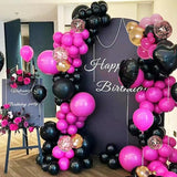 Red Black Gold Balloon Garland Arch Kit 156 Hot Pink Black Gold