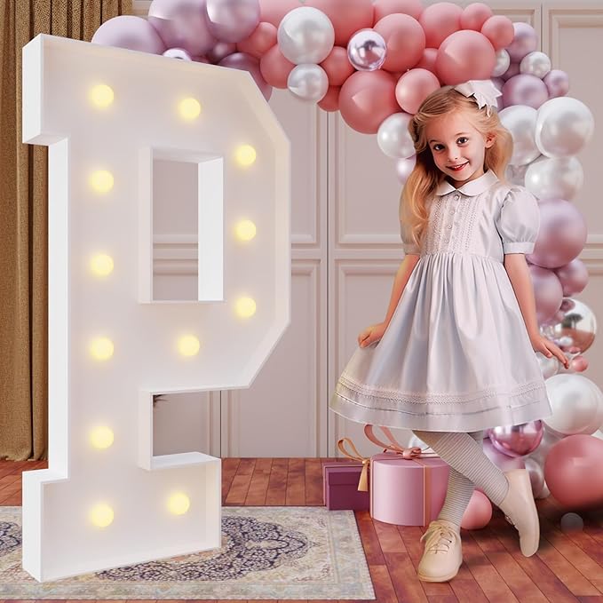 imprsv 4FT Marquee Light Up Letters for Birthday Party Decorations Lar