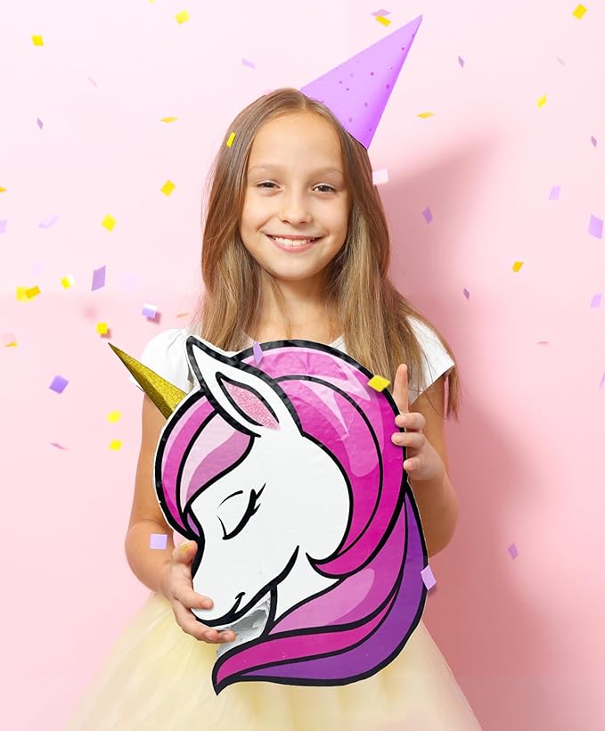 Unicorn Pinata 4 Piece Set 16”x10” Perfect for Unicorn Theme