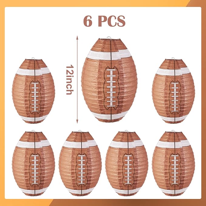 Easy Joy 12 Inch Football Party Decorations Football Lanterns