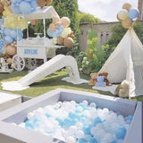 Blue and White Balloon Arch Kit, 100pcs Light Blue White Balloon